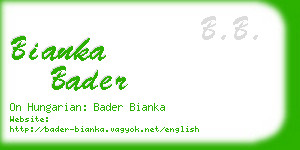 bianka bader business card